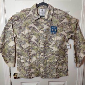 $119 Disneyland Resort Spirit Jersey Shirt Men's M Tropical Palm Button Up New